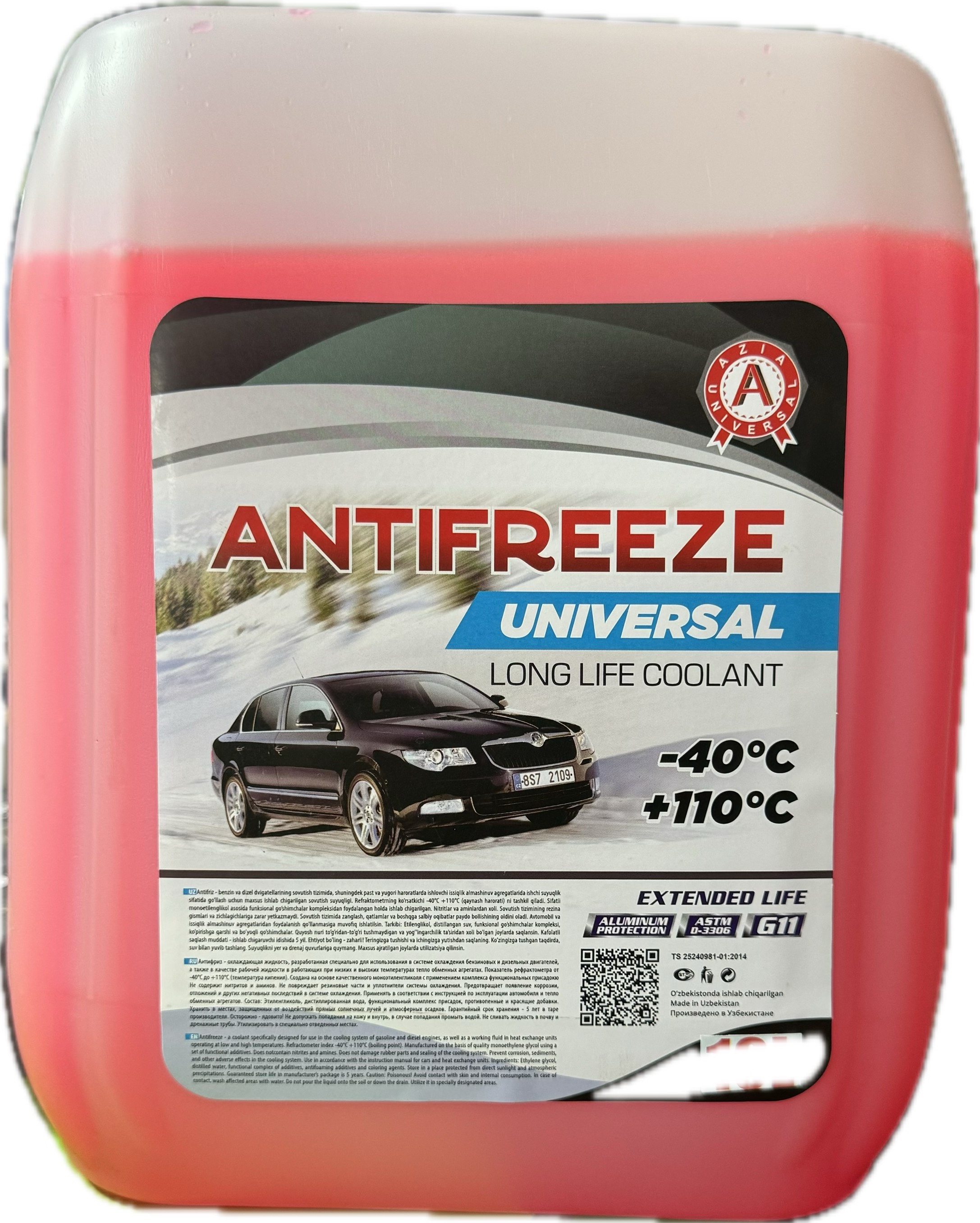 AZIA ANTIFREEZE 40' QIZIL 10L