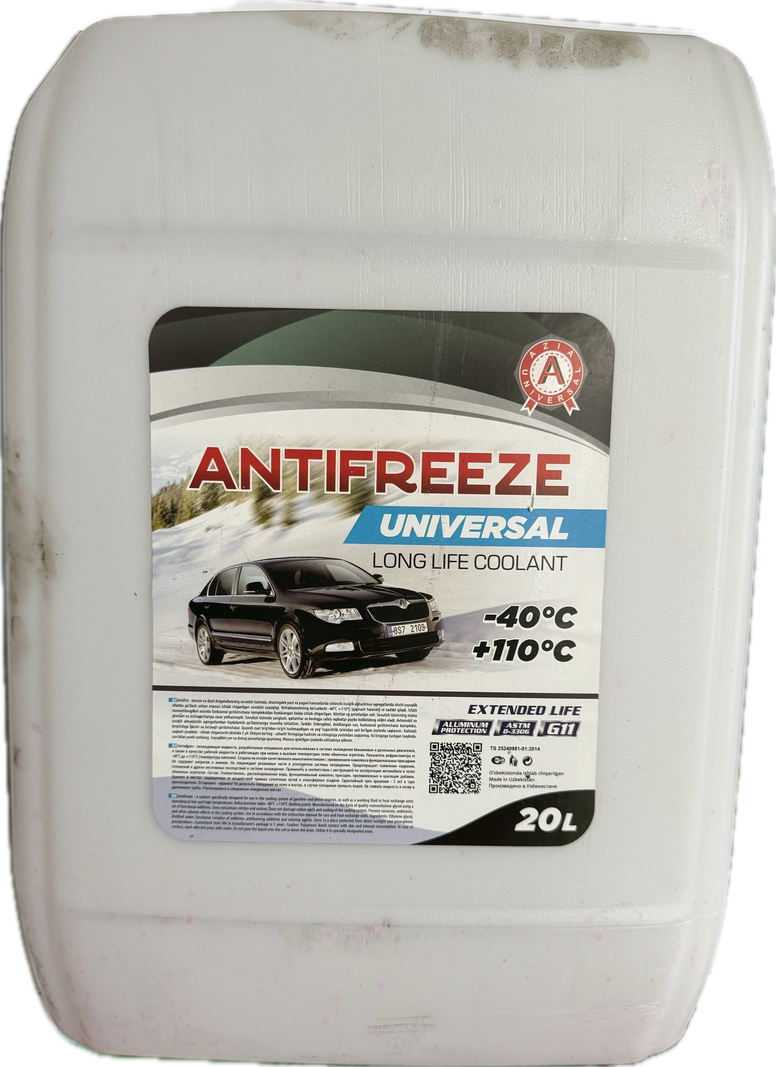 AZIA ANTIFREEZE UNIVERSAL 20" KO'K 20L