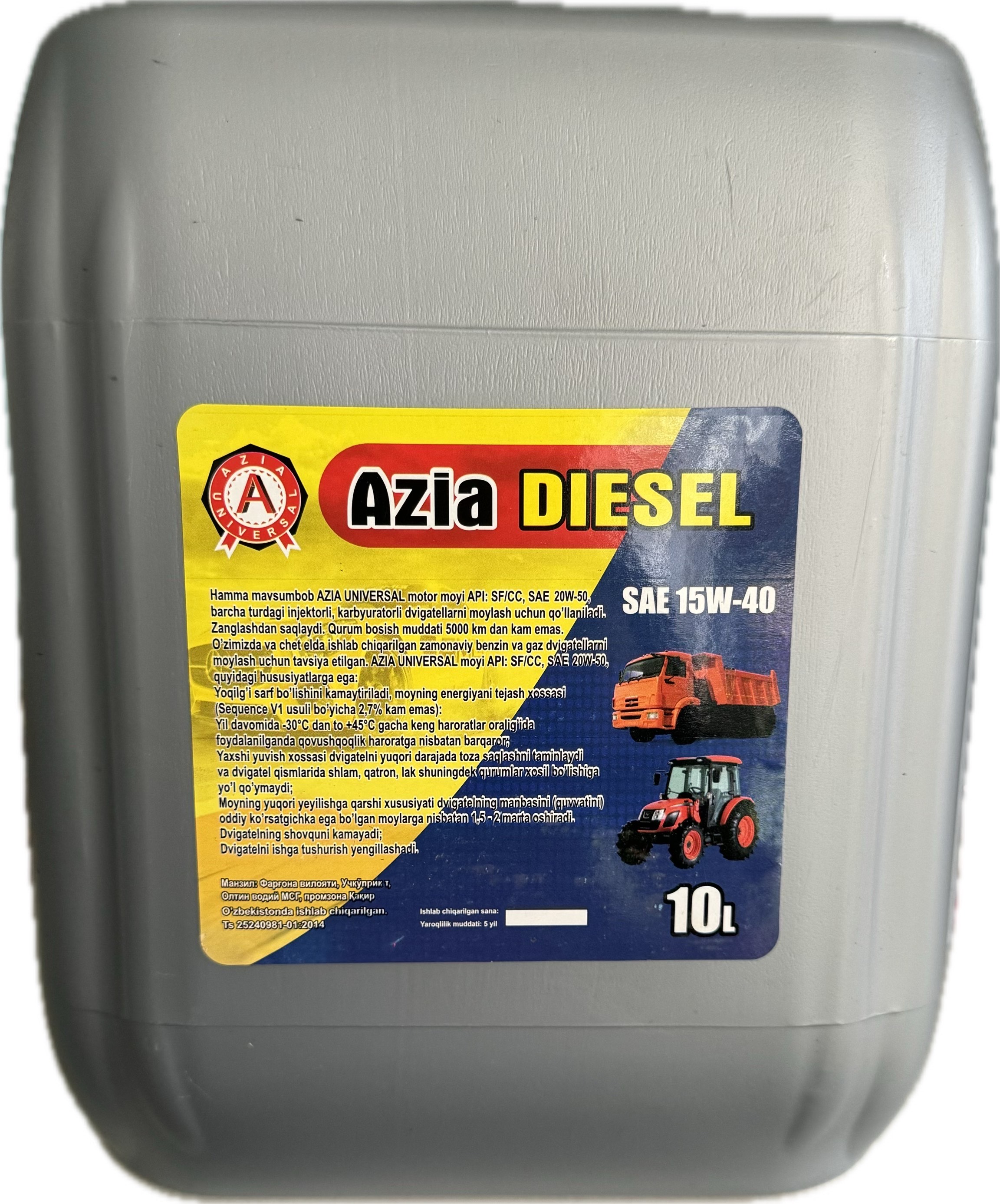 AZIA DIESEL 20w-50 10L