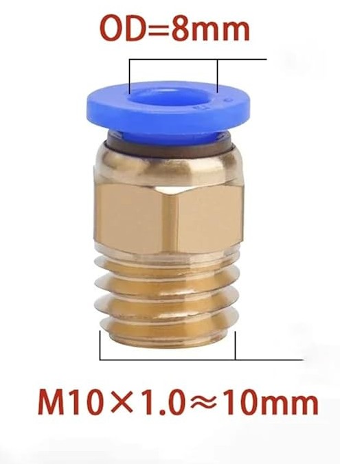 FITING TO'G'RI Ø 8 M10x1